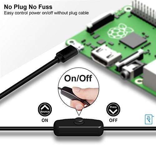 Smraza Case for Raspberry Pi 3 with Fan Cooling and Heatsinks, 5V/2.5A Power Supply, Micro USB with On/Off Switch Case for Pi 3B 2 Model B (Not include Raspberry pi board)