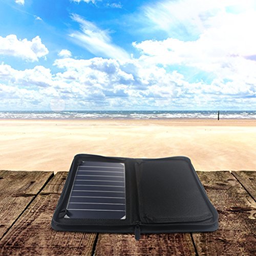 Solar Charger X-DNENG 15W High Efficiency Solar Panels & Dual USB Ports Portable Solar Phone Charger for Camping Hiking Cellphone iPhone iPad Gopro Camera GPS and More