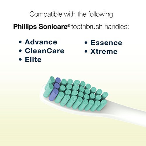 SoniForce Premium Standard Size Replacement Toothbrush Heads for Philips Sonicare e-Series HX7022, 2 pack, fits Sonicare Advance, CleanCare, Elite, Essence and Xtreme Philips Brush Handles 