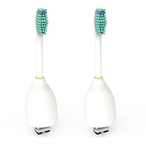 SoniForce Premium Standard Size Replacement Toothbrush Heads for Philips Sonicare e-Series HX7022, 2 pack, fits Sonicare Advance, CleanCare, Elite, Essence and Xtreme Philips Brush Handles 