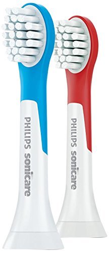 Sonicare for Kids 4-7, HX6032/64 2 Pack (1 Red and 1 Blue Head) 