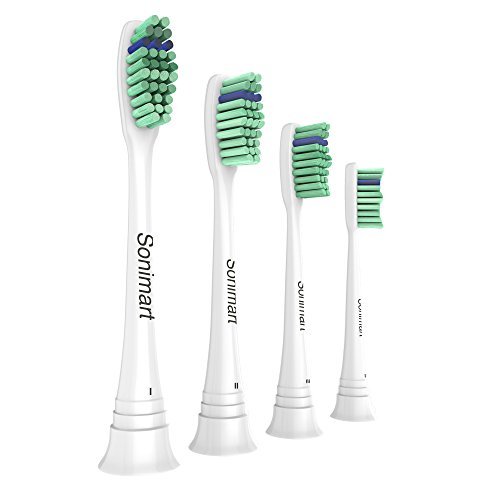 Sonimart Premium Replacement Toothbrush Heads for Philips Sonicare ProResults, 4 pack, fit...