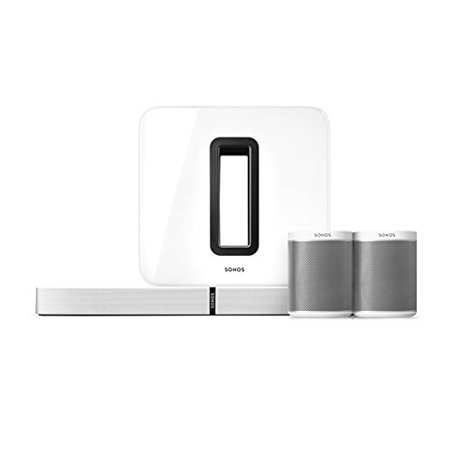 Sonos 5.1 Home Theater Digital Music System (PLAYBASE, SUB, PLAY:1) - White