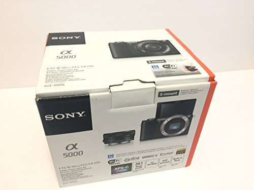 Sony Alpha a5000 Mirrorless Camera with 16-50mm Retractable OSS Lens, Built-in Wi-Fi and NFC, 1080P Video and 3" Tiltable Touchscreen (black)