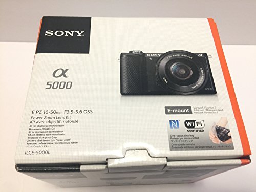 Sony Alpha a5000 Mirrorless Camera with 16-50mm Retractable OSS Lens, Built-in Wi-Fi and NFC, 1080P Video and 3" Tiltable Touchscreen (black)