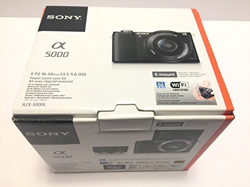 Sony Alpha a5000 Mirrorless Camera with 16-50mm Retractable OSS Lens, Built-in Wi-Fi and NFC, 1080P Video and 3" Tiltable Touchscreen (black)