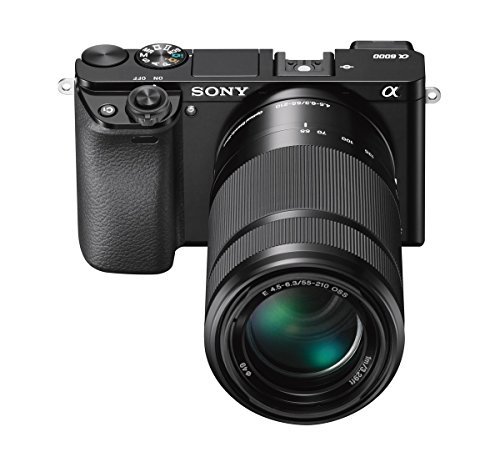 Sony Alpha a6000 Digital Camera Wi-Fi w/ 18-55mm 55-210mm Zoom Lens Bundle (Certified Refurbished)