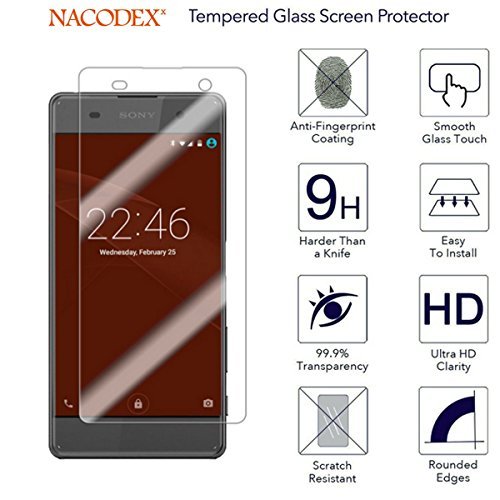 Sony Xperia XA Glass Screen Protector,For Sony Xperia XA 5.0 inch Nacodex Tempered Glass Screen Protector