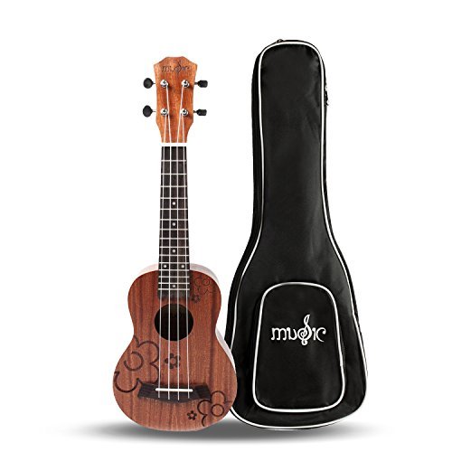 Soprano Mahogany Ukulele 21 Inch for Begginers with Gig Bag