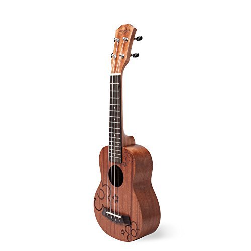 Soprano Mahogany Ukulele 21 Inch for Begginers with Gig Bag