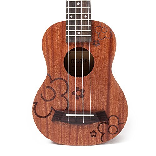 Soprano Mahogany Ukulele 21 Inch for Begginers with Gig Bag