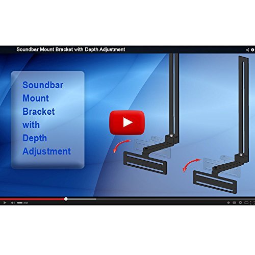 Soundbar Speaker Mount with Depth Adjustments for TV Wall Mount Brackets