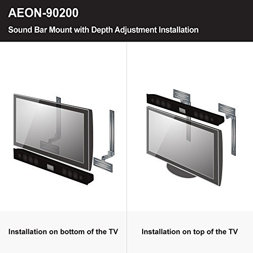 Soundbar Speaker Mount with Depth Adjustments for TV Wall Mount Brackets