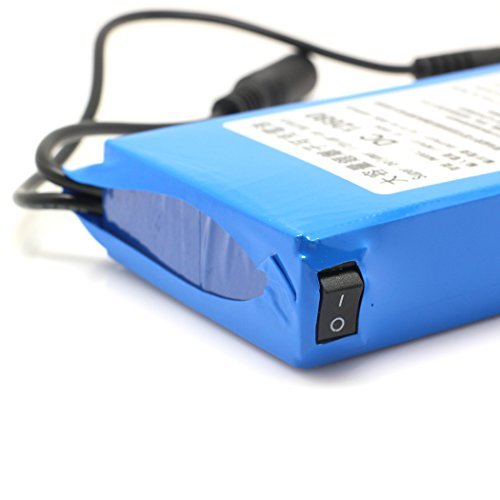 Sourcingbay 6800mAh DC 12V Emergency Power Polymer Lith-ion Battery Pack for CCTV Camera US EU Plug - Blue