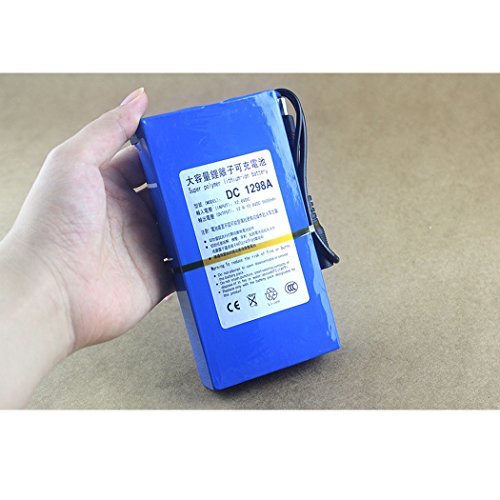 Sourcingbay 6800mAh DC 12V Emergency Power Polymer Lith-ion Battery Pack for CCTV Camera US EU Plug - Blue