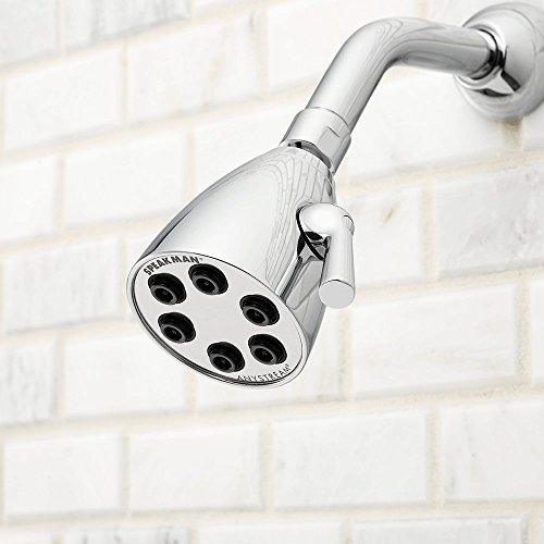 Speakman S-2252 Signature Icon Anystream High Pressure Adjustable 2.5 GPM Solid Brass Shower Head, Polished Chrome