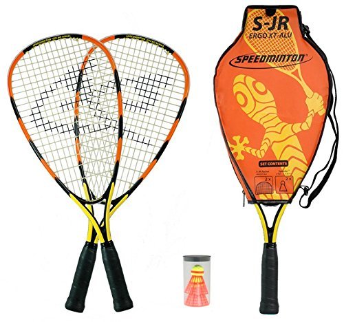 Speedminton Junior Set - Original Speed ​​Badminton / crossminton children's set includes 2 kids rackets, 2 FUN Speeder and bag.