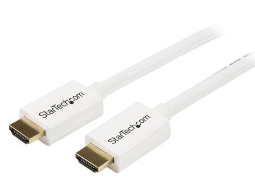 StarTech.com 3m 10 ft White CL3 In-wall High Speed HDMI Cable - Ultra HD 4k x 2k HDMI Cable - HDMI to HDMI M/M - Audio/Video, Gold-Plated