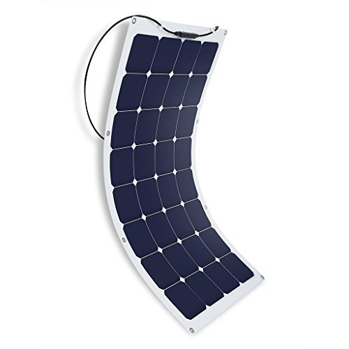 Suaoki 100W 18V 12V Solar Panel Charger SunPower Cell Ultra Thin Flexible with MC4 Connector Charging for RV Boat Cabin Tent Car(Compatibility with 18V and Below Devices)