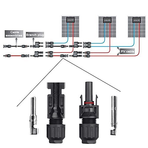 Sun YOBA 5 Pairs of MC4 Male/ Female Solar Panel Cable Connectors