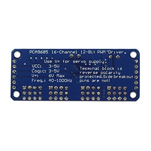 SunFounder PCA9685 16 Channel 12 Bit PWM Servo Driver for Arduino and Raspberry Pi