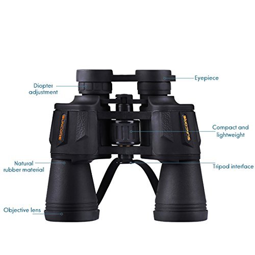 Suncore High Powered Binoculars, 20X50 Ultra HD Powered Magnification Professional Bird Watching Binoculars telescope Waterproof and Fogproof for Hiking,outdoor, travelling, sightseeing, hunting, etc