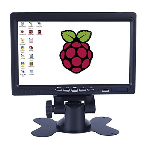 Sunfounder 7" HD 1024x600 TFT LCD Screen Display AV/VGA/HDMI Monitor Built-in Speaker for CCTV Computer PC DVR Home Office Raspberry Pi 3, 2 1 Model B B+ Kano