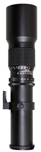 Super 500mm/1000mm f/8 Manual Telephoto Lens for Canon EOS, 80D, 70D, 77D, 60D, 60Da, 1Ds, Mark III and II 7D, 6D, 5D, 5DS Rebel T6s, T6i, T6, T5i, T5, T4i, T3i, T3, SL1, SL2, Digital SLR Cameras