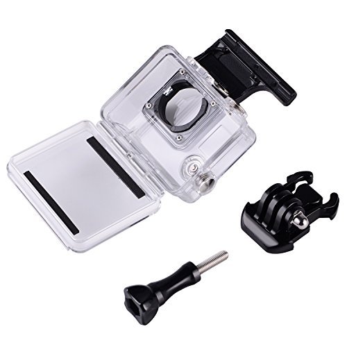 Suptig Replacement Waterproof Case Protective Housing for GoPro Hero 4, Hero 3+, Hero3 Outside Sport Camera For Underwater Use - Water Resistant up to 147ft (45m)