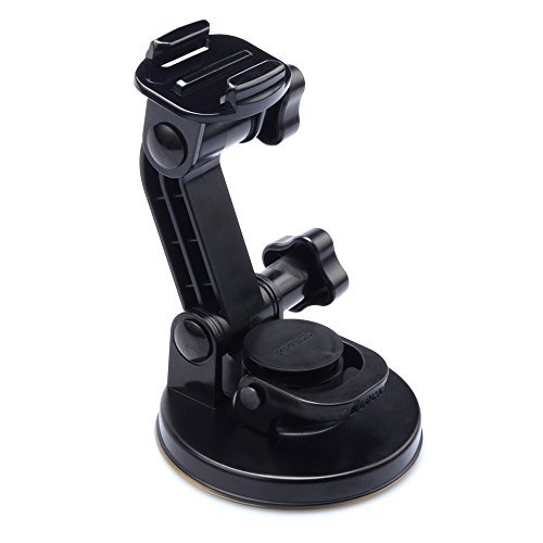 Suptig Suction Cup Mount for Gopro HERO 6 HERO 5 HERO 4 HERO 3+ HERO 3 HERO 2 HERO+ Session All Gopro Cameras Apply to Car Windshield and Window as well as no dust, clean and smooth flat surfaces