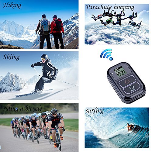 Suptig Waterproof wireless Remote Control for Gopro Hero 5/5session/4/4s/3+/3 Sports Camera Wifi Remote