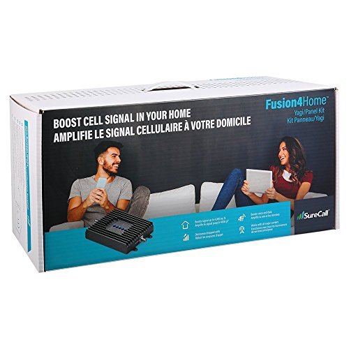 SureCall Fusion4Home Yagi/Panel, Cell Phone Signal Booster Kit for All Carriers 3G/4G LTE up to 4,000 Sq Ft