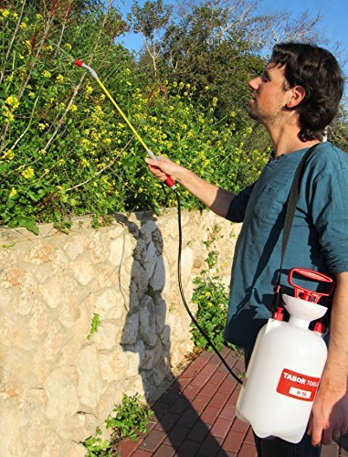 TABOR TOOLS 1.3 Gallon Lawn and Garden Pump Pressure Sprayer for Herbicides, Pesticides, Fertilizers, Mild Cleaning Solutions and Bleach, includes Shoulder Strap, Enjoy our 12 Months Guarantee!