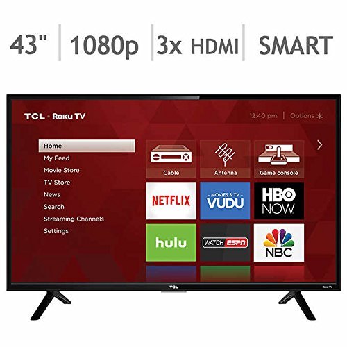 TCL 43S303 43\" LED 1080P 120HZ WiFi Roku TV (Certified Refurbished)