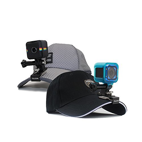 TELESIN Multi Functional Aluminum Alloy Cap Clip Baseball Hat Clamp Mount Backpack Clip for GoPro Hero2/3/3+/4,GoPro Hero 4 Session,Hero 5 Black,Hero 5 Session, Xiaomi Yi4K