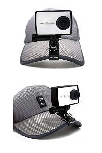 TELESIN Multi Functional Aluminum Alloy Cap Clip Baseball Hat Clamp Mount Backpack Clip for GoPro Hero2/3/3+/4,GoPro Hero 4 Session,Hero 5 Black,Hero 5 Session, Xiaomi Yi4K