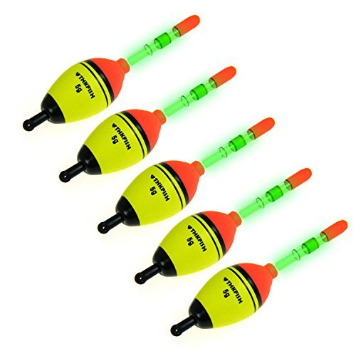 THKFISH Fishing Floats, 5g 15g Foam Freshwater Saltwater Fishing Floats Bobber Slip Tube Kit 5Pcs Pack