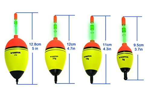 THKFISH Fishing Floats, 5g 15g Foam Freshwater Saltwater Fishing Floats Bobber Slip Tube Kit 5Pcs Pack