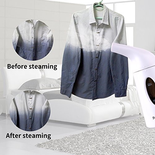 TONERONE Mini Travel Garment Steamer Kit | Portable Fabric Sterilizer With Comfy Handle | Remove Wrinkles & Lint, Freshen Clothes & Sterilize In Seconds | For Curtains, Shirts, Linen, Carpets, & More