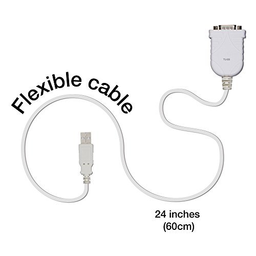 TRENDnet USB to Serial Converter, USB 1.1 to RS-232 Male (9-pin) DB9 Serial Cable, Prolific Chipset, Windows 10/8.1/8/7, Mac OS X 10.6 and Above, 24 inch length, TU-S9