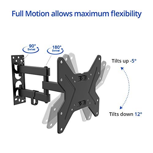 TV Wall Mount Bracket Full Motion Articulating Swivel & Tilt for most 13"-42" LED LCD Plasma Flat Screen Monitor