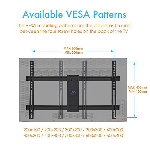 TV Wall Mount Bracket Full Motion Dual Articulating Arm for most 37-70 Inch LED, LCD, OLED, Flat Screen,Plasma TVs up to 120lbs VESA 600x400mm with Tilt, Swivel and Rotation HDMI Cable by PERLESMITH