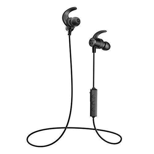 TaoTronics Bluetooth In Ear Headphones Wireless Earbuds Sports Magnetic Earphones with Built-in Mic (Sweat proof with IPX5 Splash Proof Rating, aptX Stereo, Up to 7 Hours Talk Time, Ceramic Antenna)