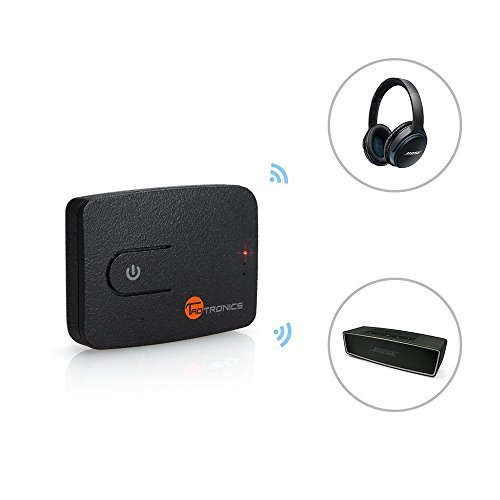 TaoTronics Bluetooth Transmitter, Wireless Transmitter for TV with 3.5mm Adapter & USB Dongle (TV Ears, High-Fidelity Stereo, Charging while Playing for TV & iPod)