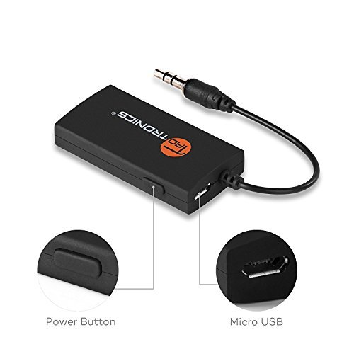 TaoTronics Wireless Portable Bluetooth Transmitter Connected to 3.5mm Audio Devices, Paired with Bluetooth Receiver, TV Ears, Bluetooth Dongle, A2DP Stereo Music Transmission