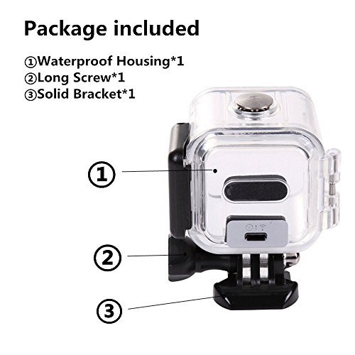 Taotree GoPro HERO Session 5 Waterproof Housing Standard Protective Case Replacement with Bracket & Screw for GoPro HERO5 Session 45m Underwater Diving