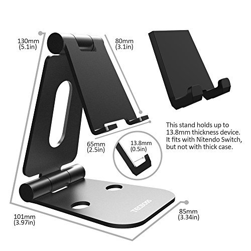 Tecboss Nintendo Switch Stand Universal Phone Tablet Stand Dual Foldable for iPhone, iPad Air, Galaxy, Nintendo Switch and More