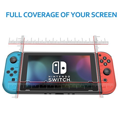 Tempered Glass Screen Protector for Nintendo Switch 2017, [2-Pack] Cubevit Switch Screen Protector Glass, [Works While Docking] Bubble Free / Full Coverage / 2.5D / Scratch Proof 