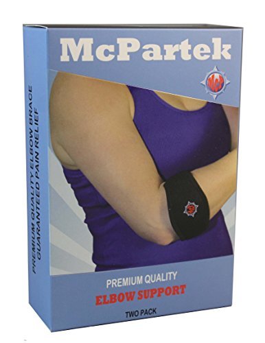 Tennis Elbow Brace - Pain Relief for Tennis & Golfer’s Elbow - 2-Pack Premium Elbow Strap with Bonus E-Book – Includes 2 Elbow Support Bands with Compression Pad – Best Solution for Forearm Tendonitis