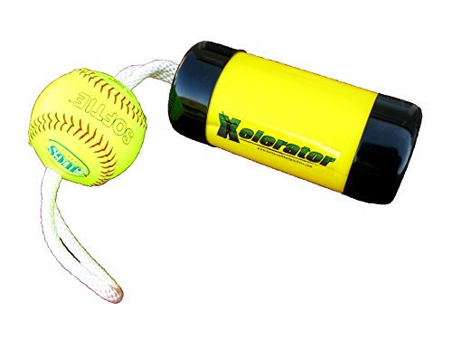 The Ultimate Xelerator Fastpitch Softball Pitching Training Aid And Warm Up Tool With 12 Inch Premium Leather Indoor Ball For Improved Grip